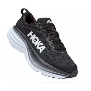 Hoka Women's Bondi 8 Black/White 9 Medium new